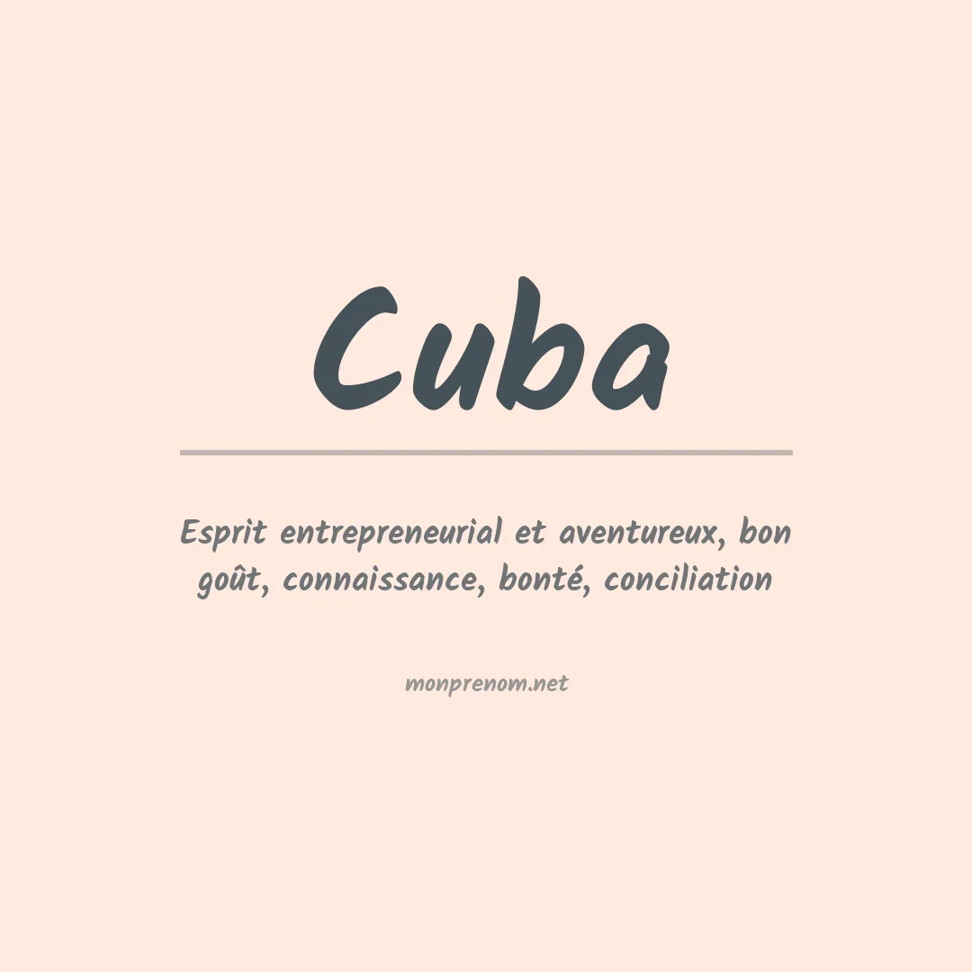 Prénom Cuba