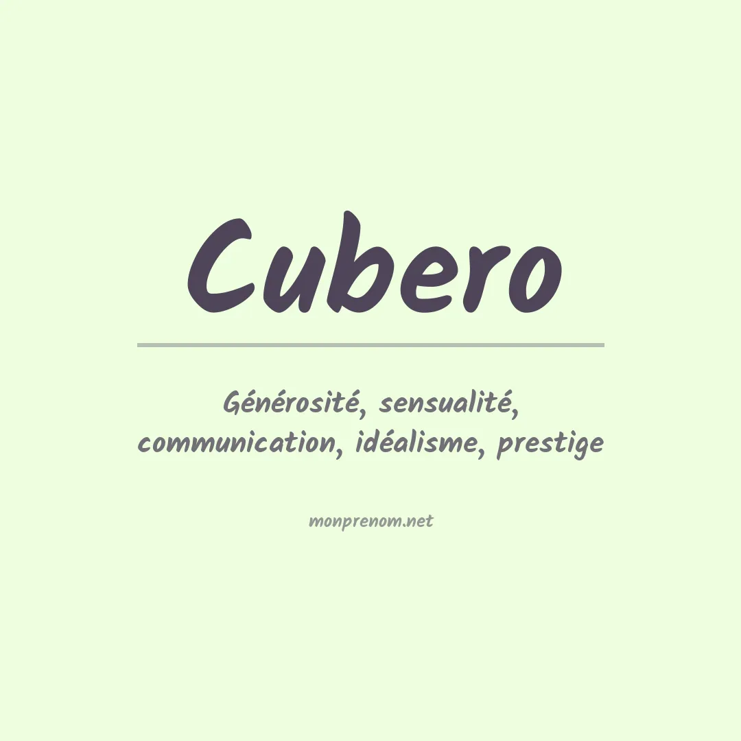 Prénom Cubero