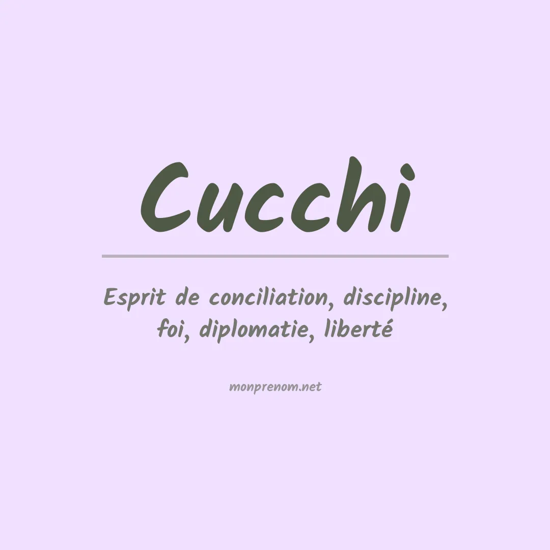 Signification du prénom Cucchi