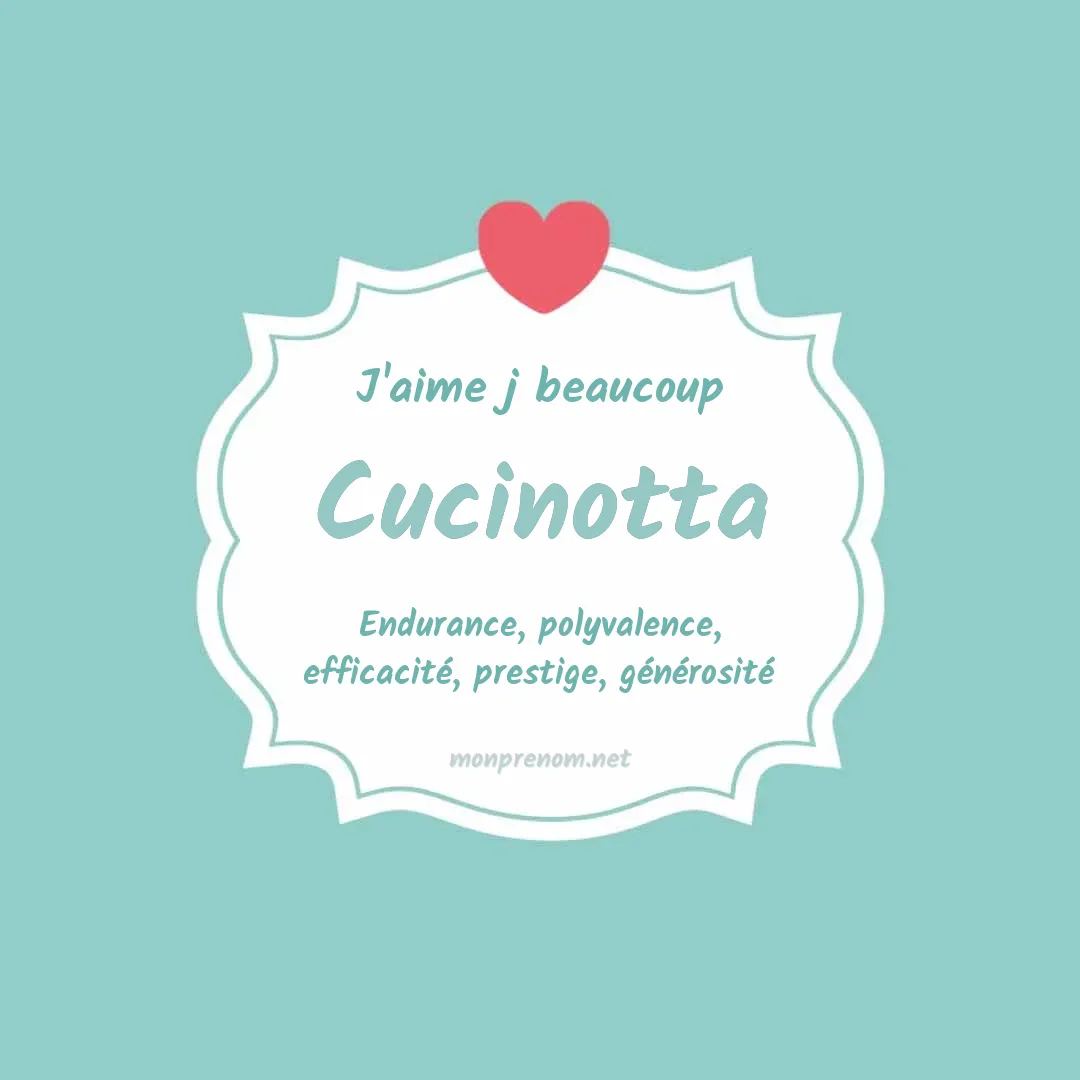 J'aime beaucoup Cucinotta