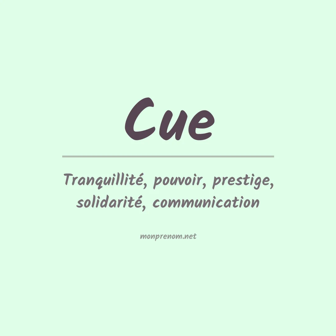 Prénom Cue