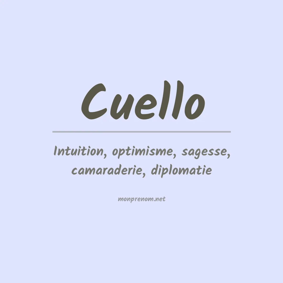 Prénom Cuello