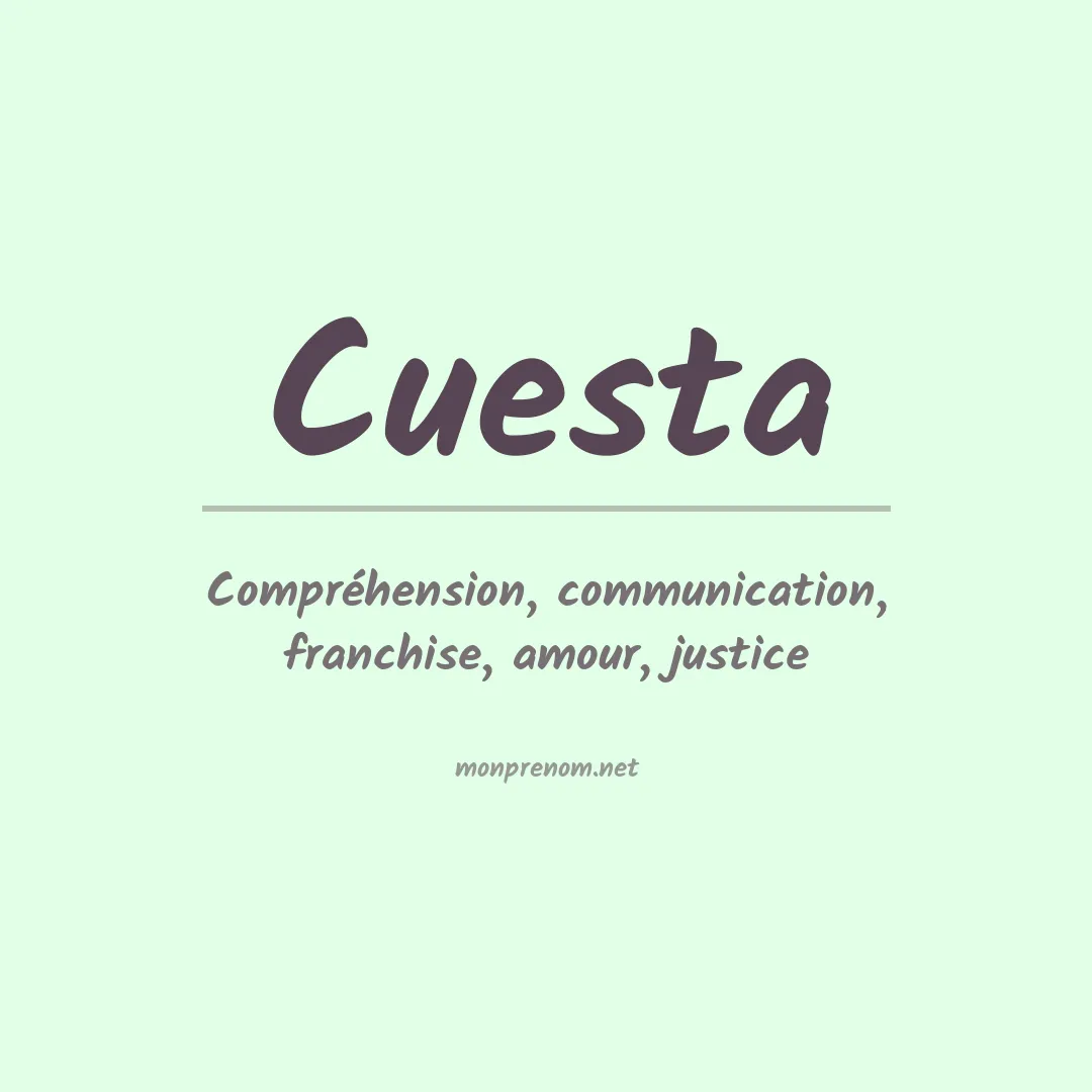 Prénom Cuesta