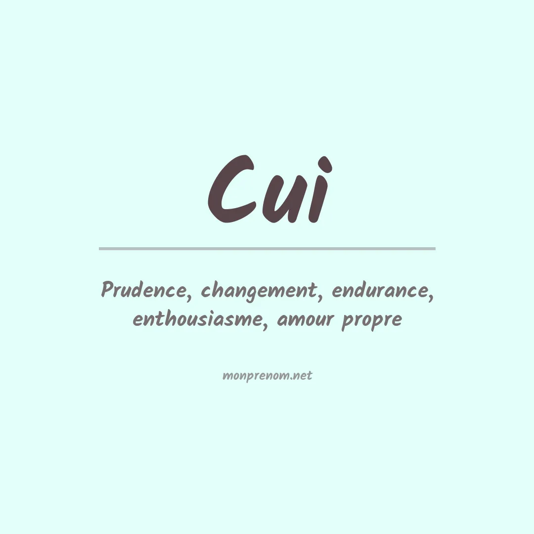 Prénom Cui
