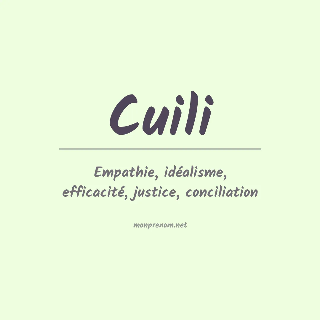 Prénom Cuili