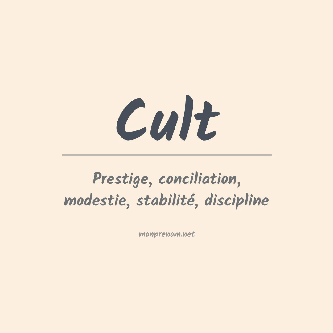 Signification du prénom Cult