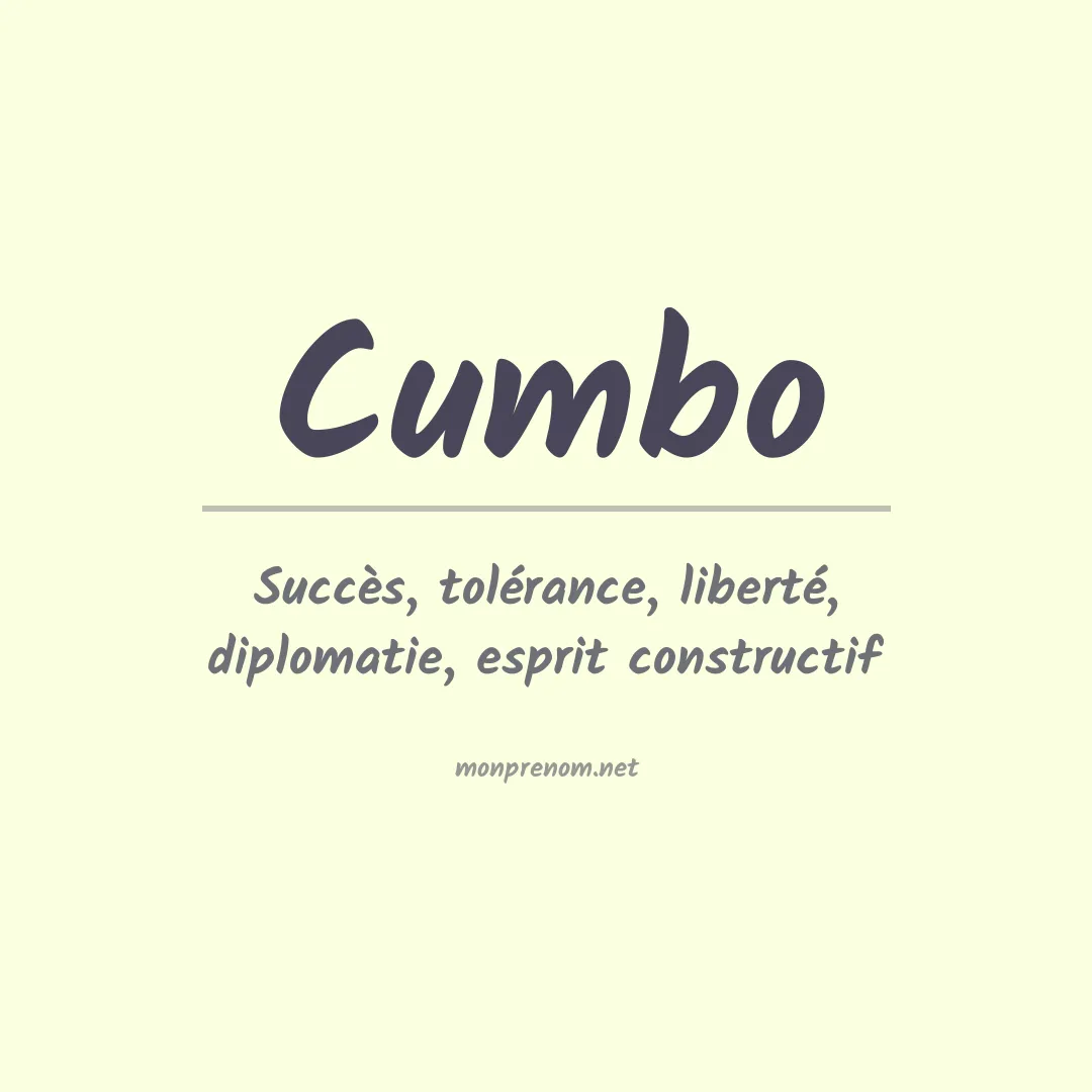Prénom Cumbo