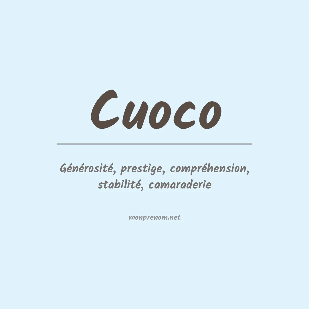 Prénom Cuoco