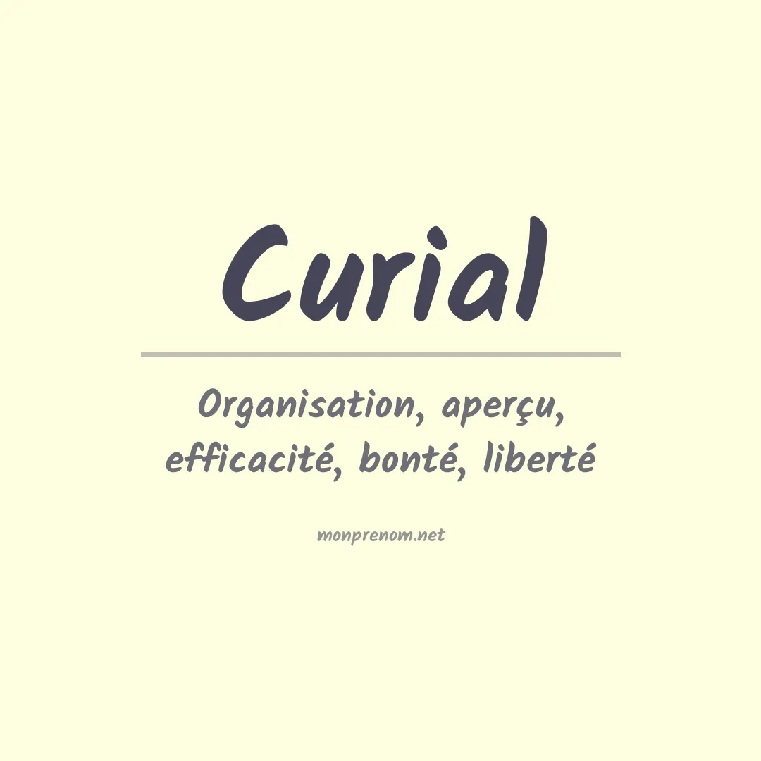 Signification du prénom Curial