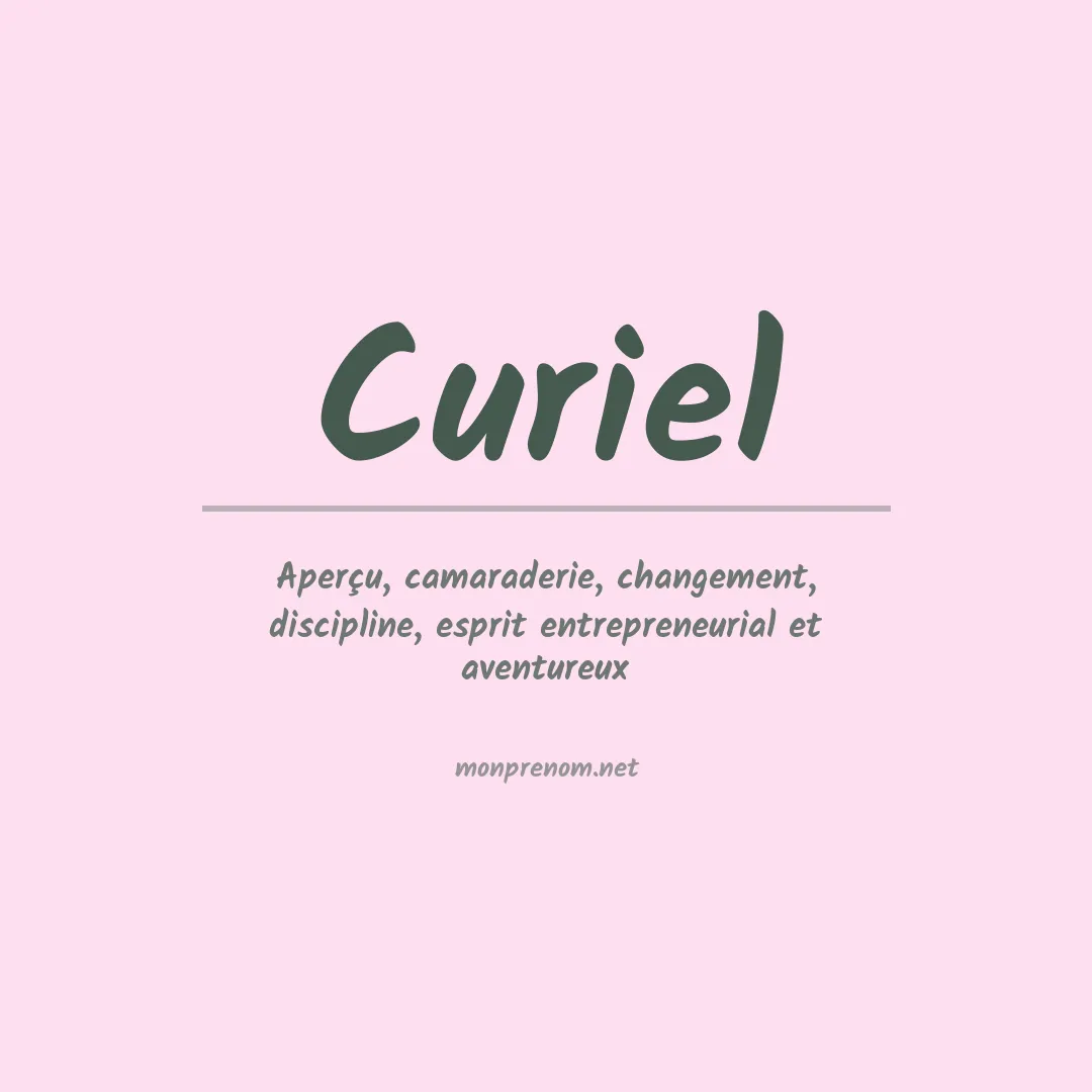 Prénom Curiel