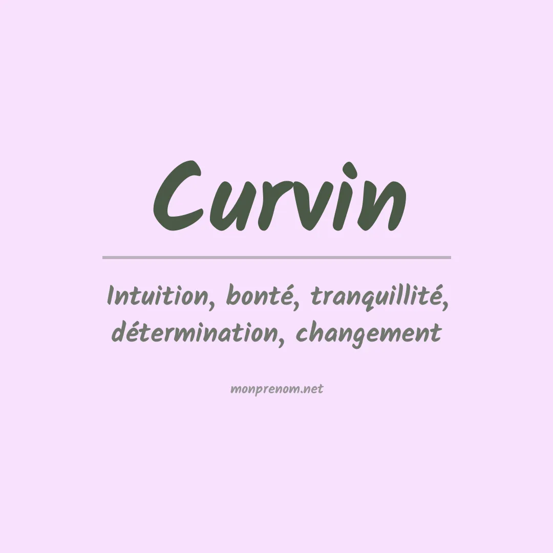 Prénom Curvin