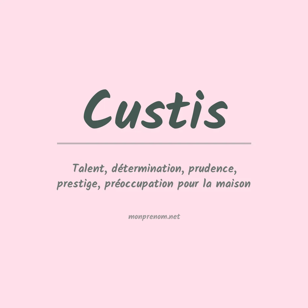 Prénom Custis