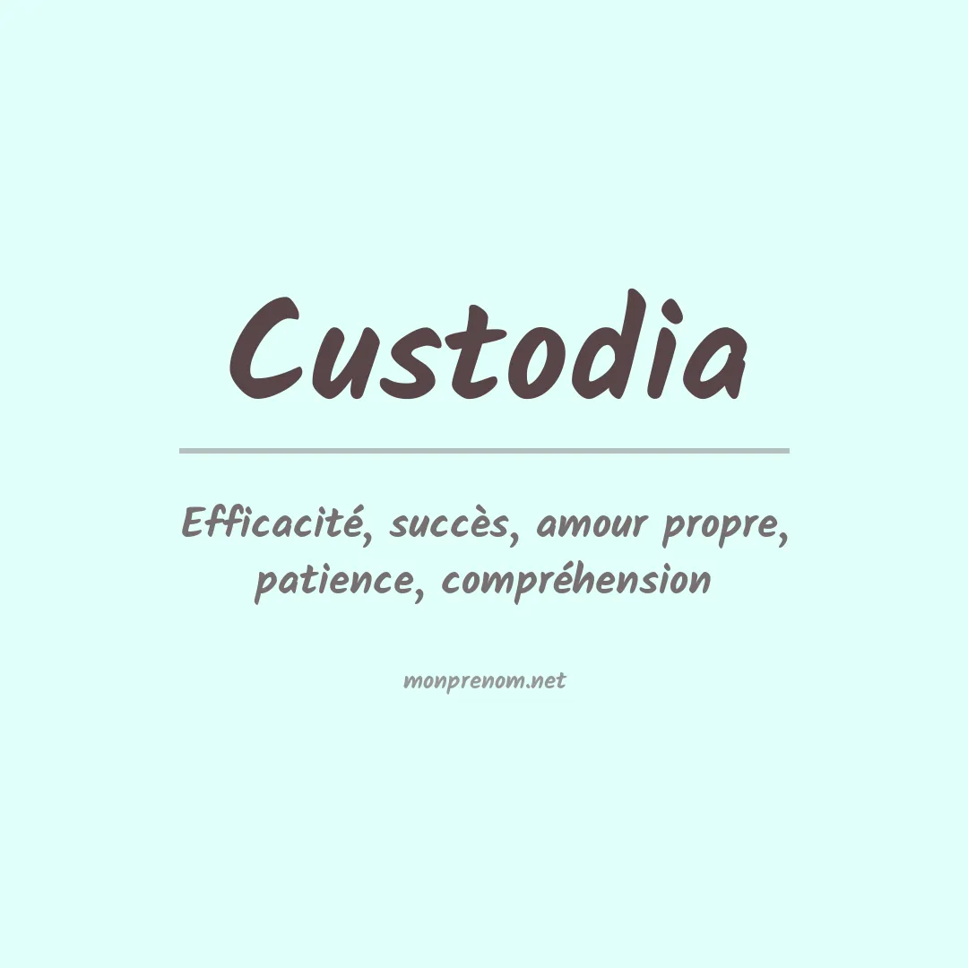 Prénom Custodia