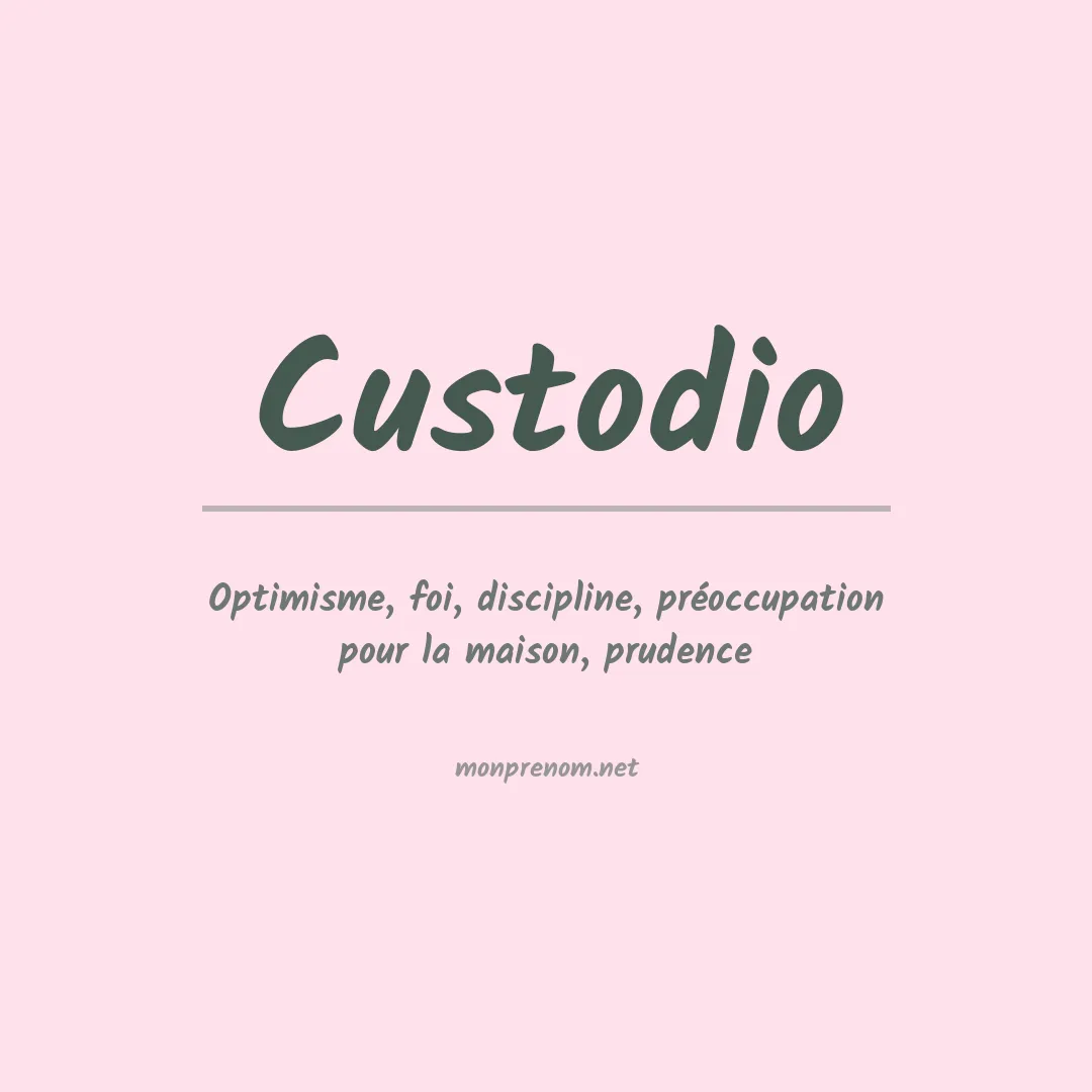 Prénom Custodio