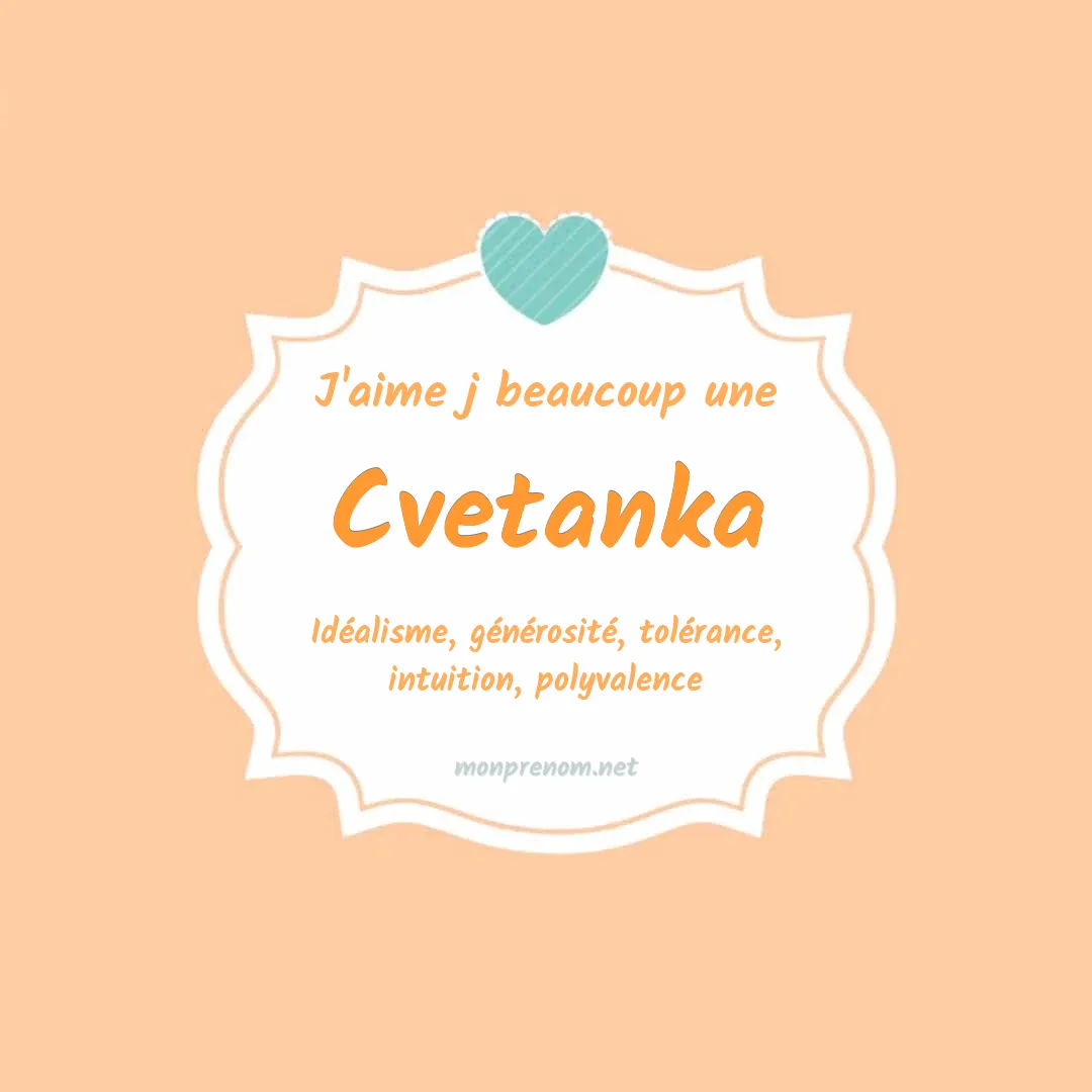 J'aime beaucoup Cvetanka