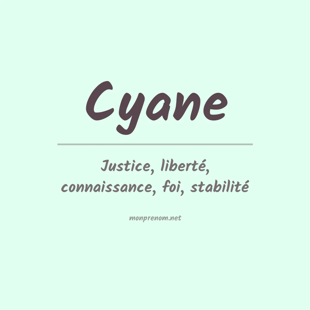 Prénom Cyane