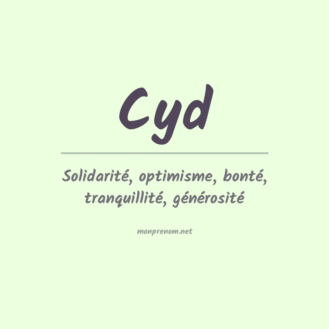 Prénom Cyd