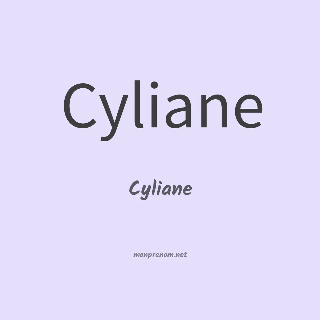 Cyliane en chinois