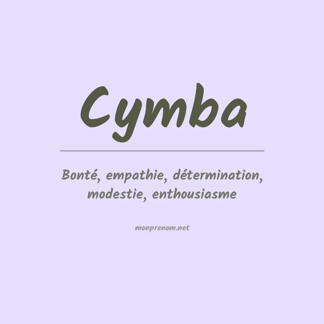 Signification du prénom Cymba