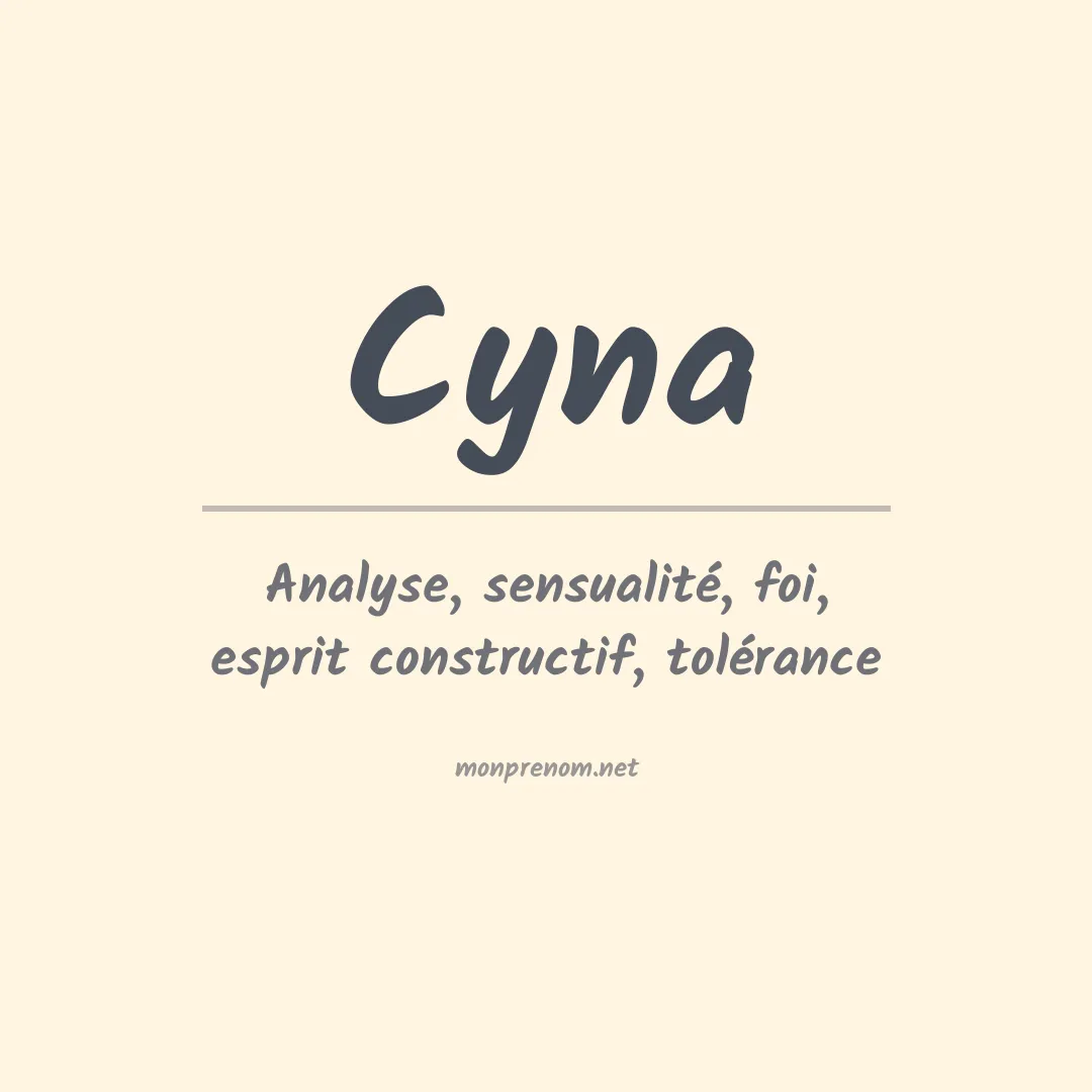 Signification du prénom Cyna