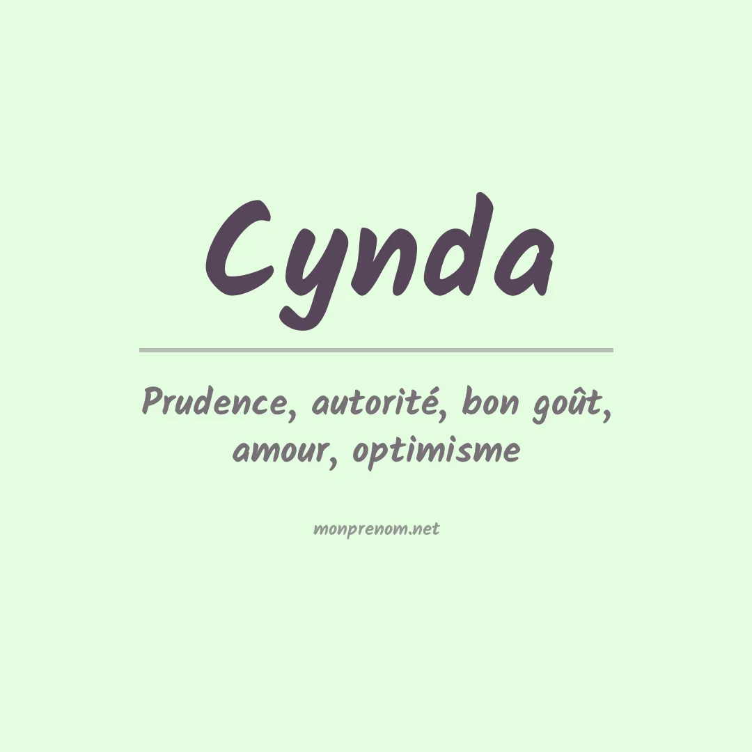 Signification du prénom Cynda