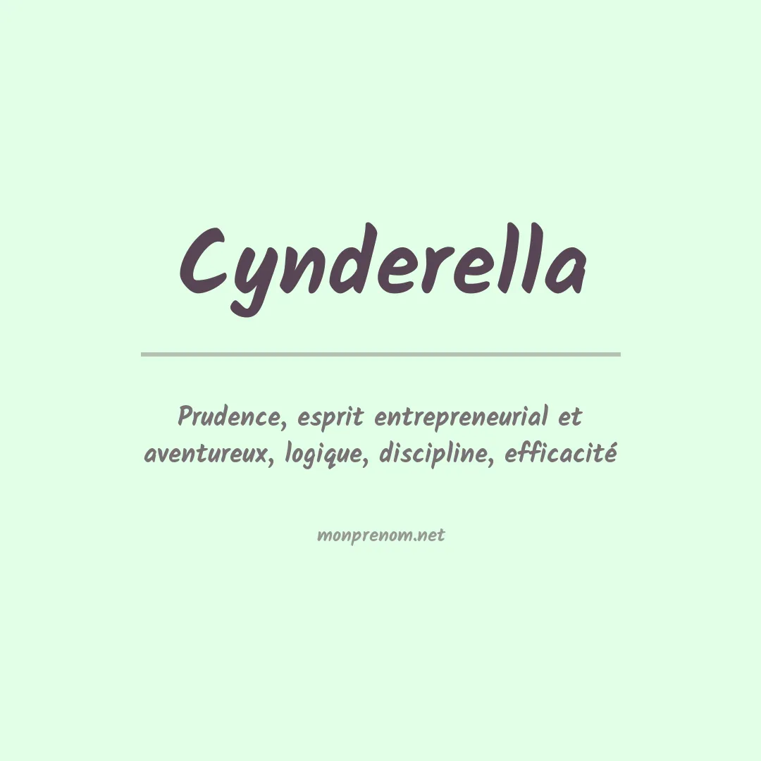 Signification du prénom Cynderella
