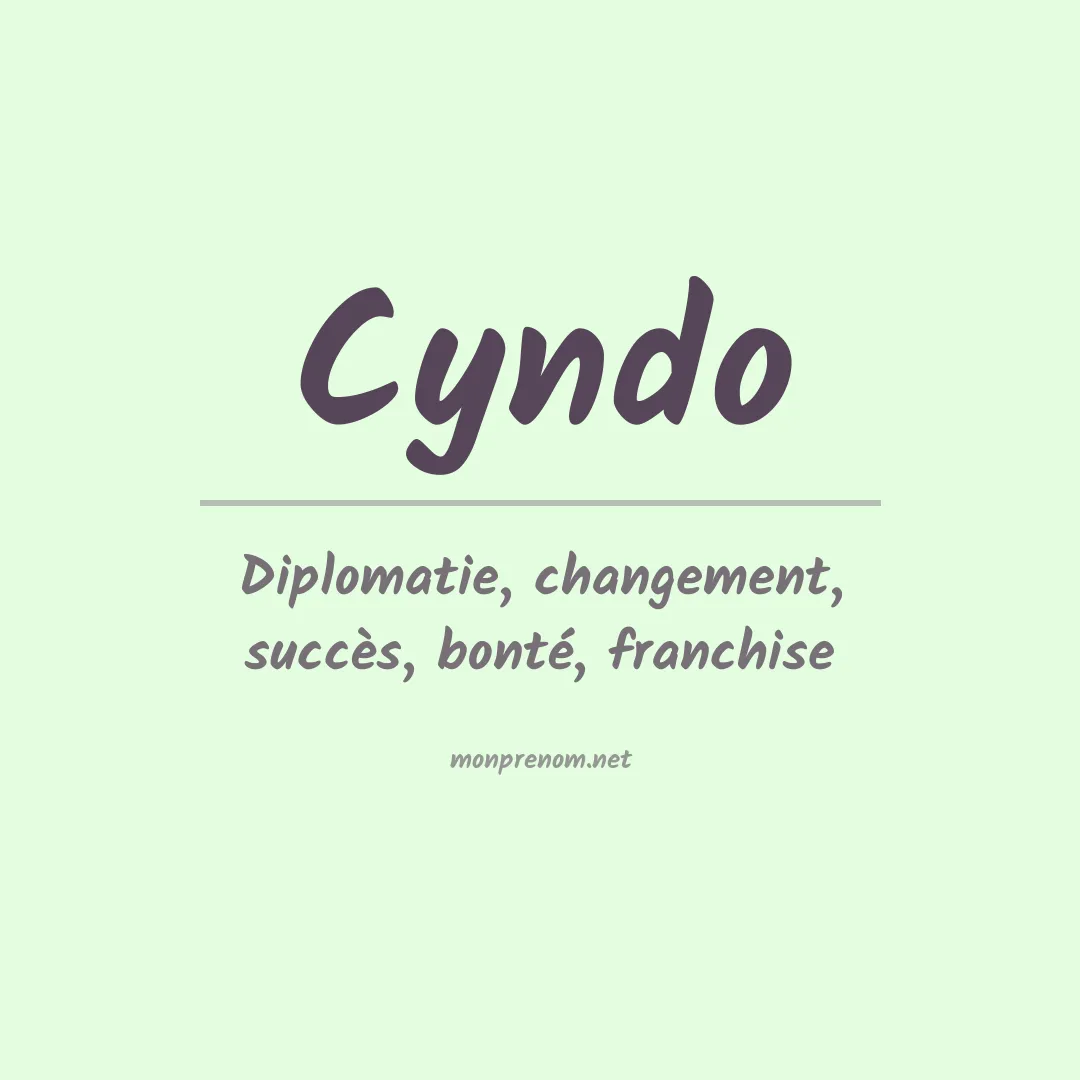Signification du prénom Cyndo