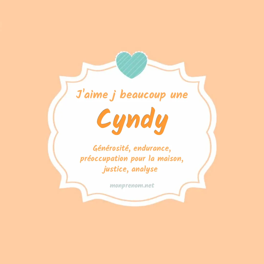 J'aime beaucoup Cyndy