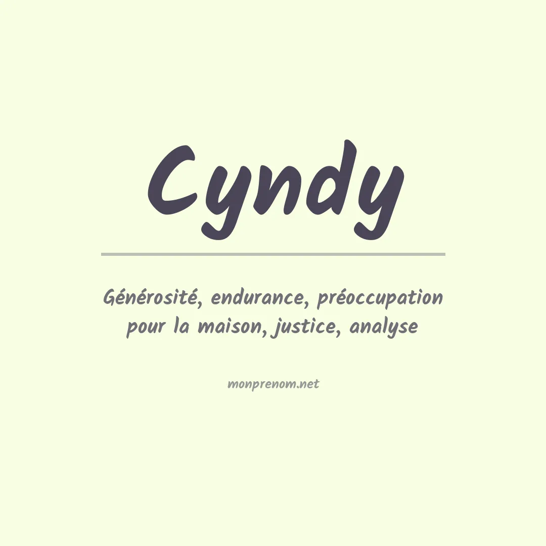 Prénom Cyndy