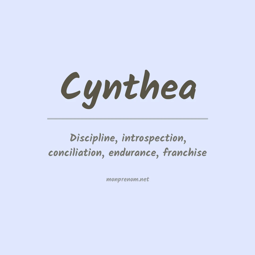 Signification du prénom Cynthea