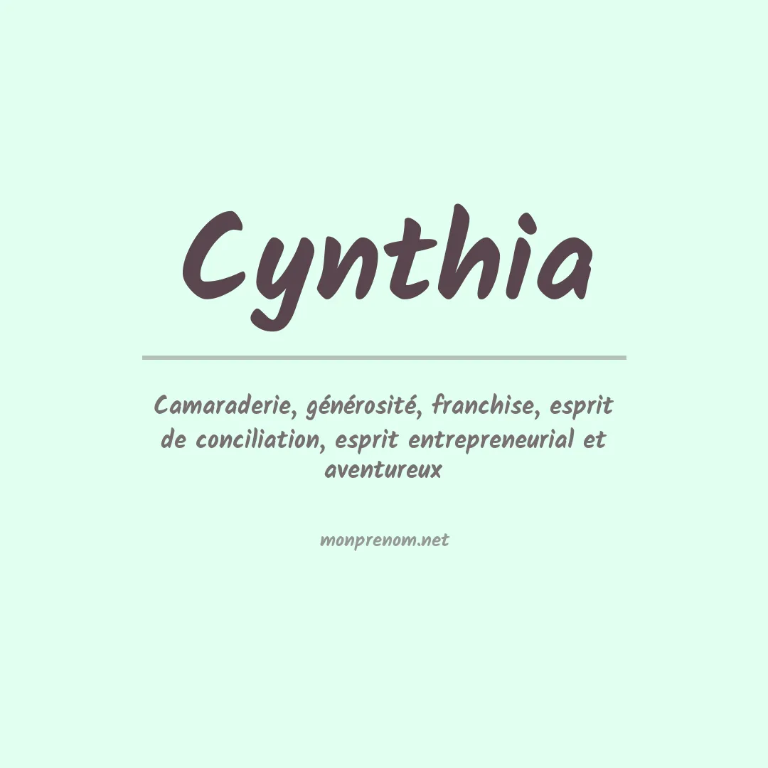 Prénom Cynthia