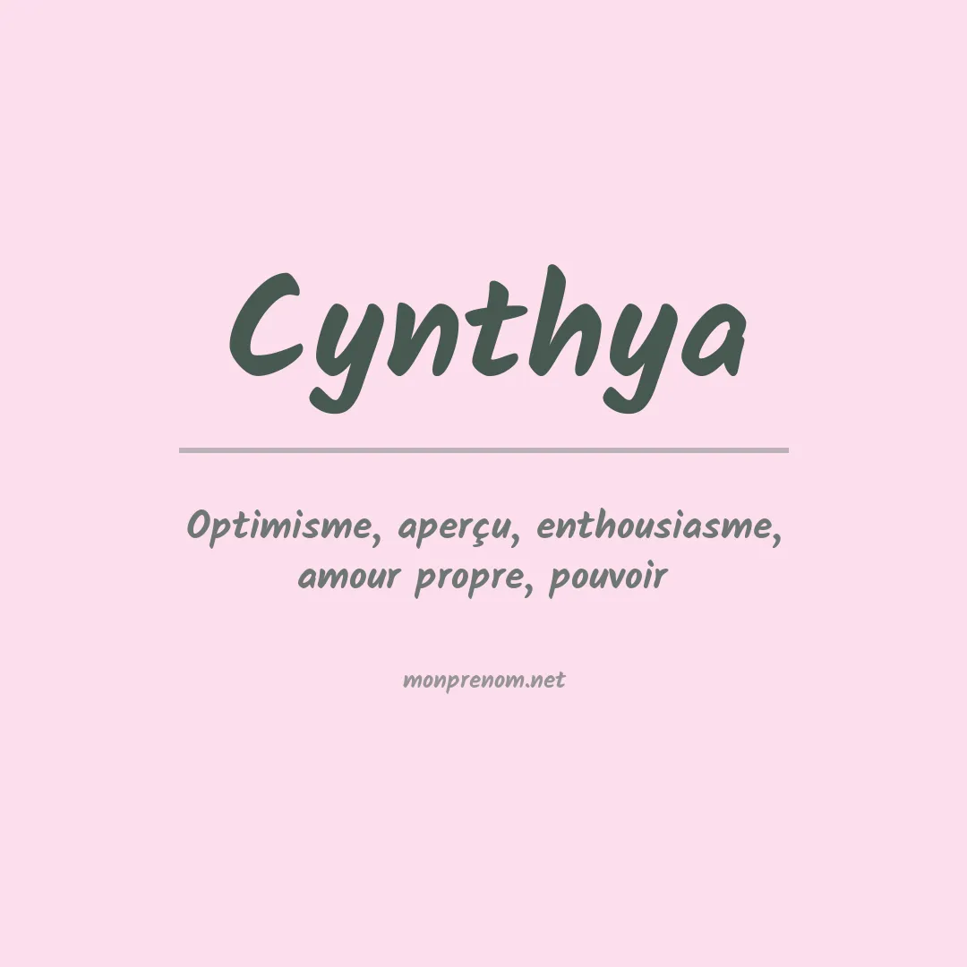 Prénom Cynthya