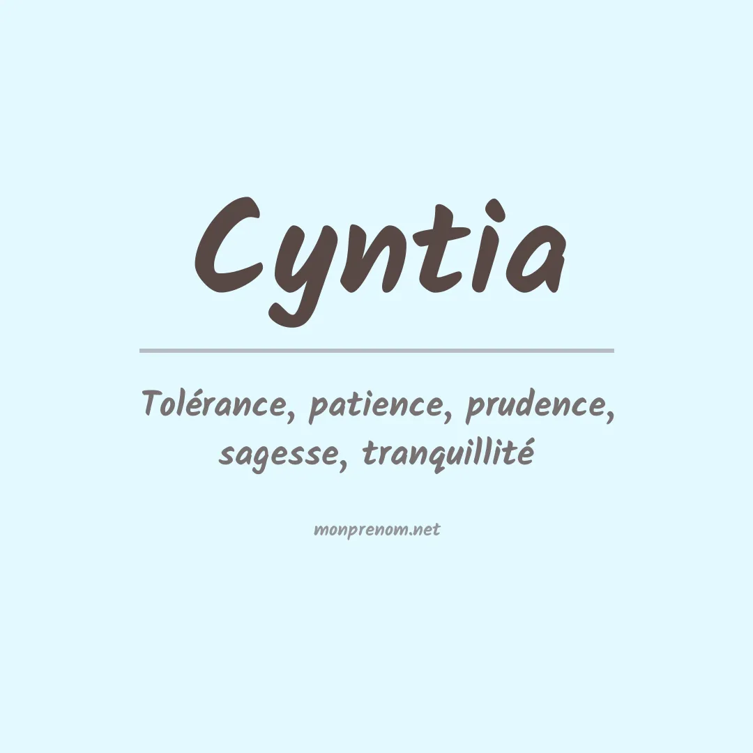 Prénom Cyntia