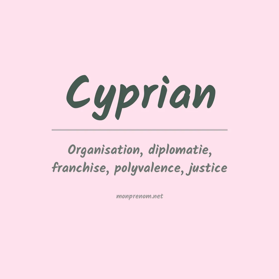 Prénom Cyprian