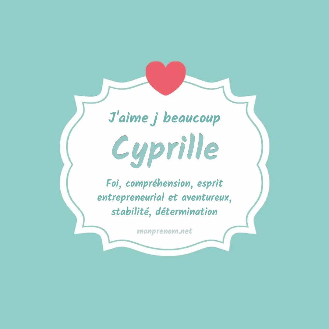 J'aime beaucoup Cyprille