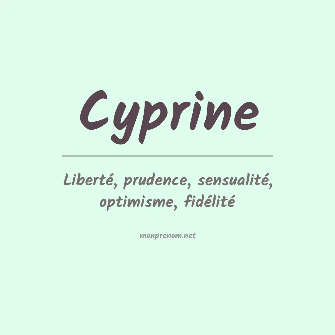 Prénom Cyprine