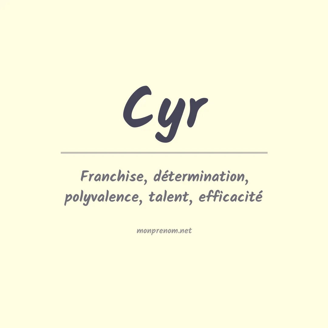 Prénom Cyr