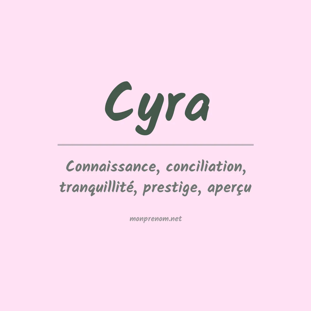 Prénom Cyra