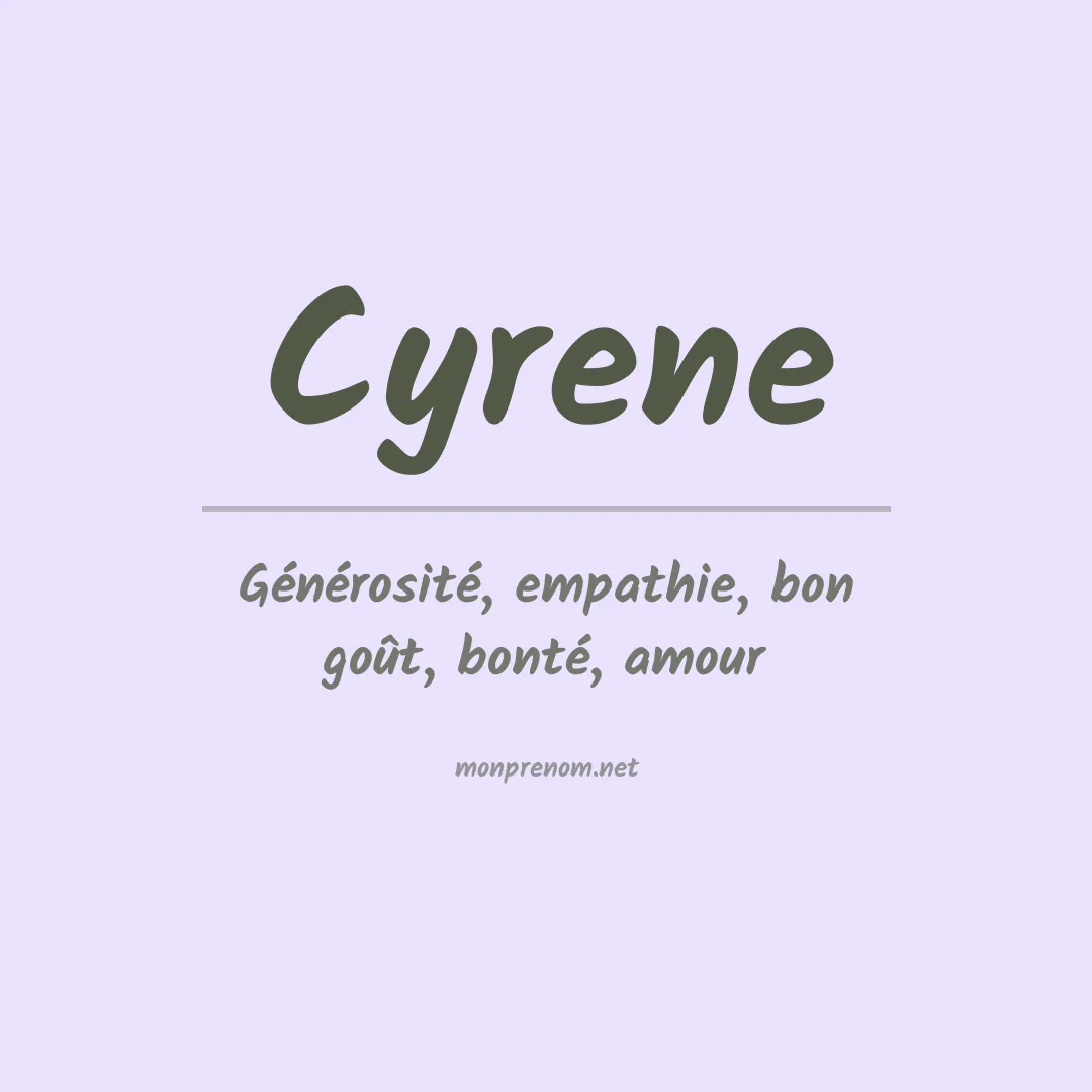 Signification du prénom Cyrene