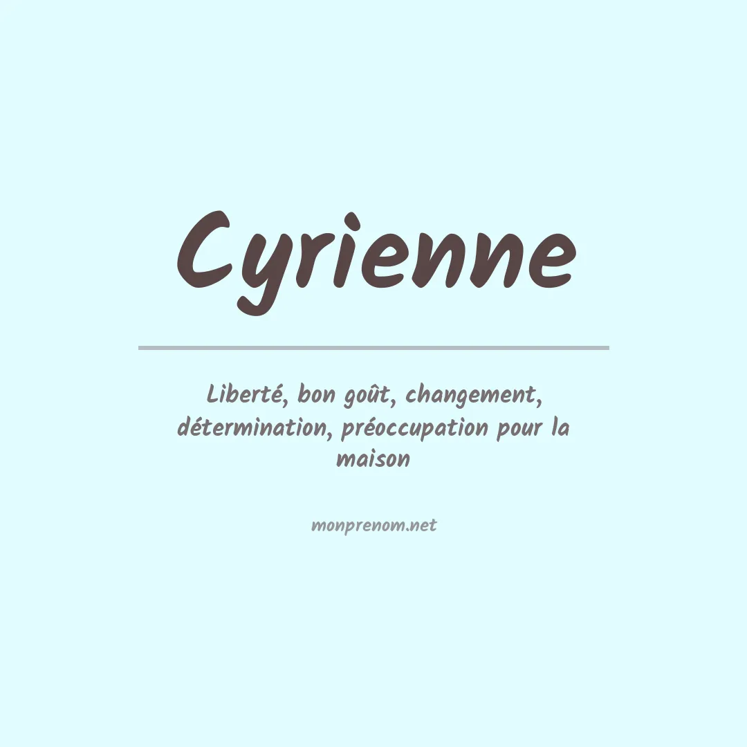 Signification du prénom Cyrienne
