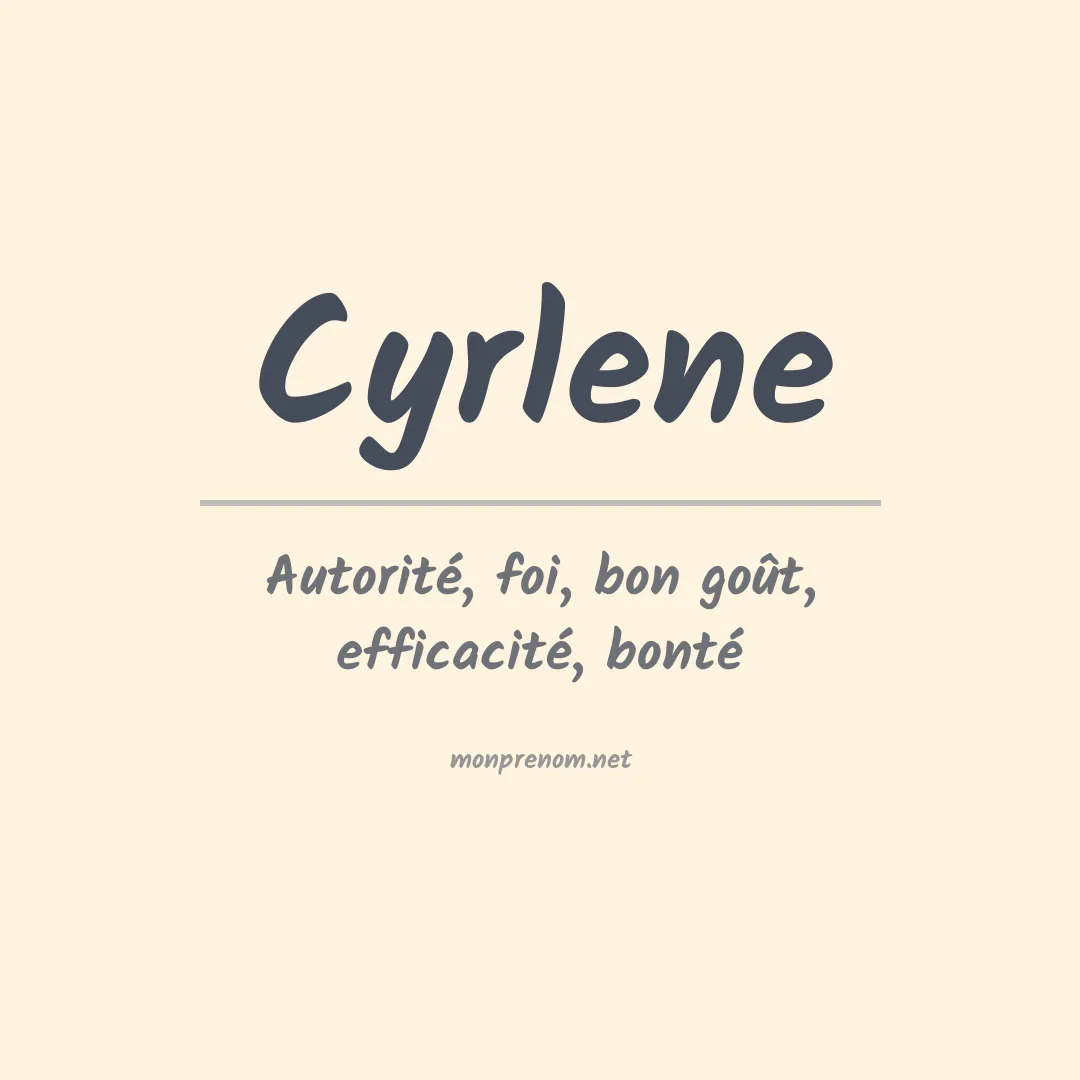 Prénom Cyrlene