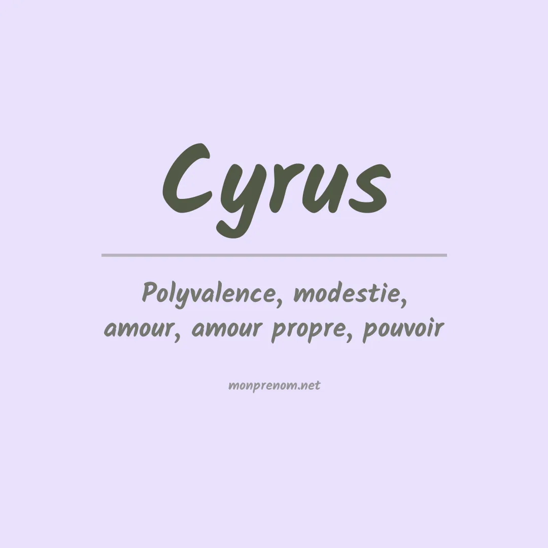 Prénom Cyrus