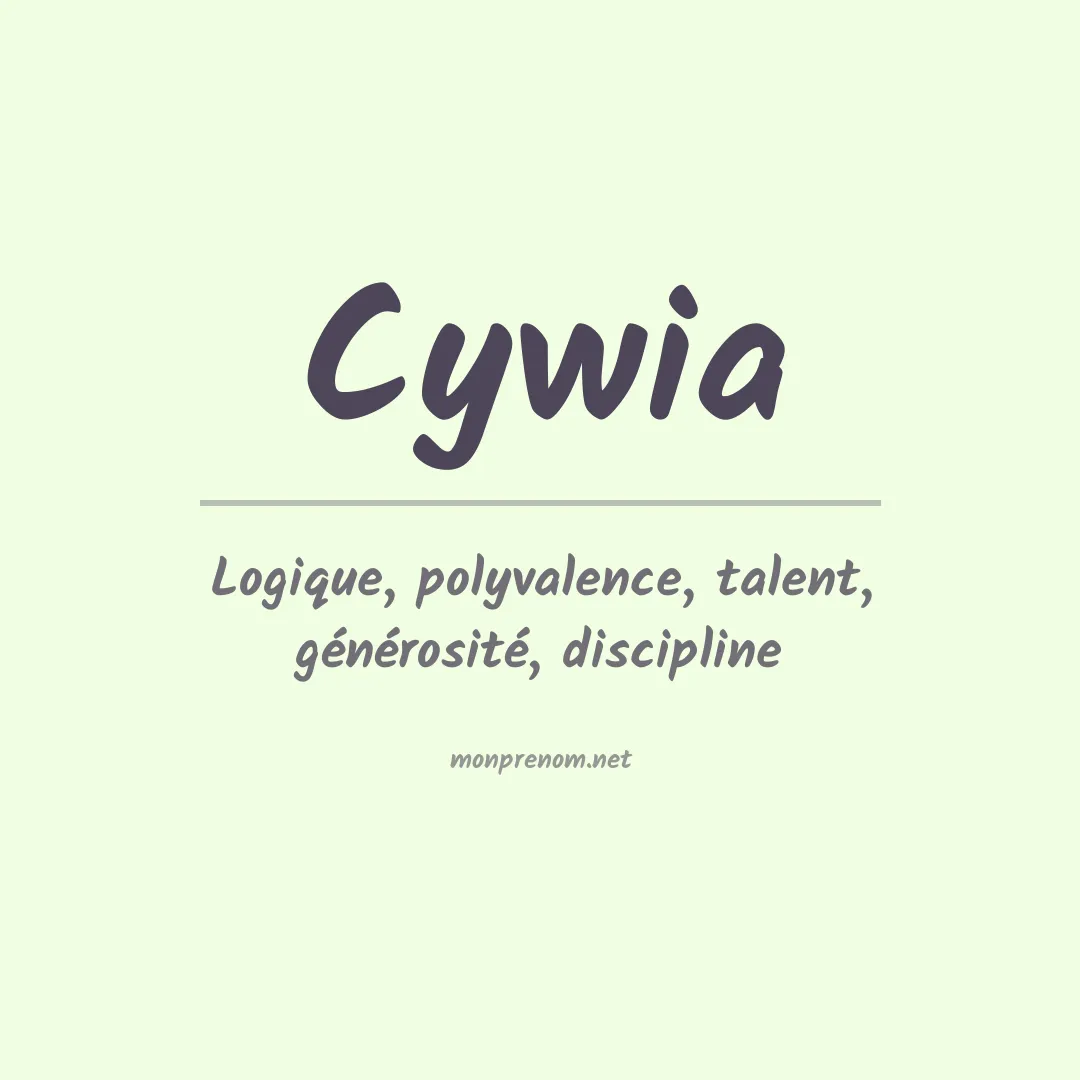 Signification du prénom Cywia