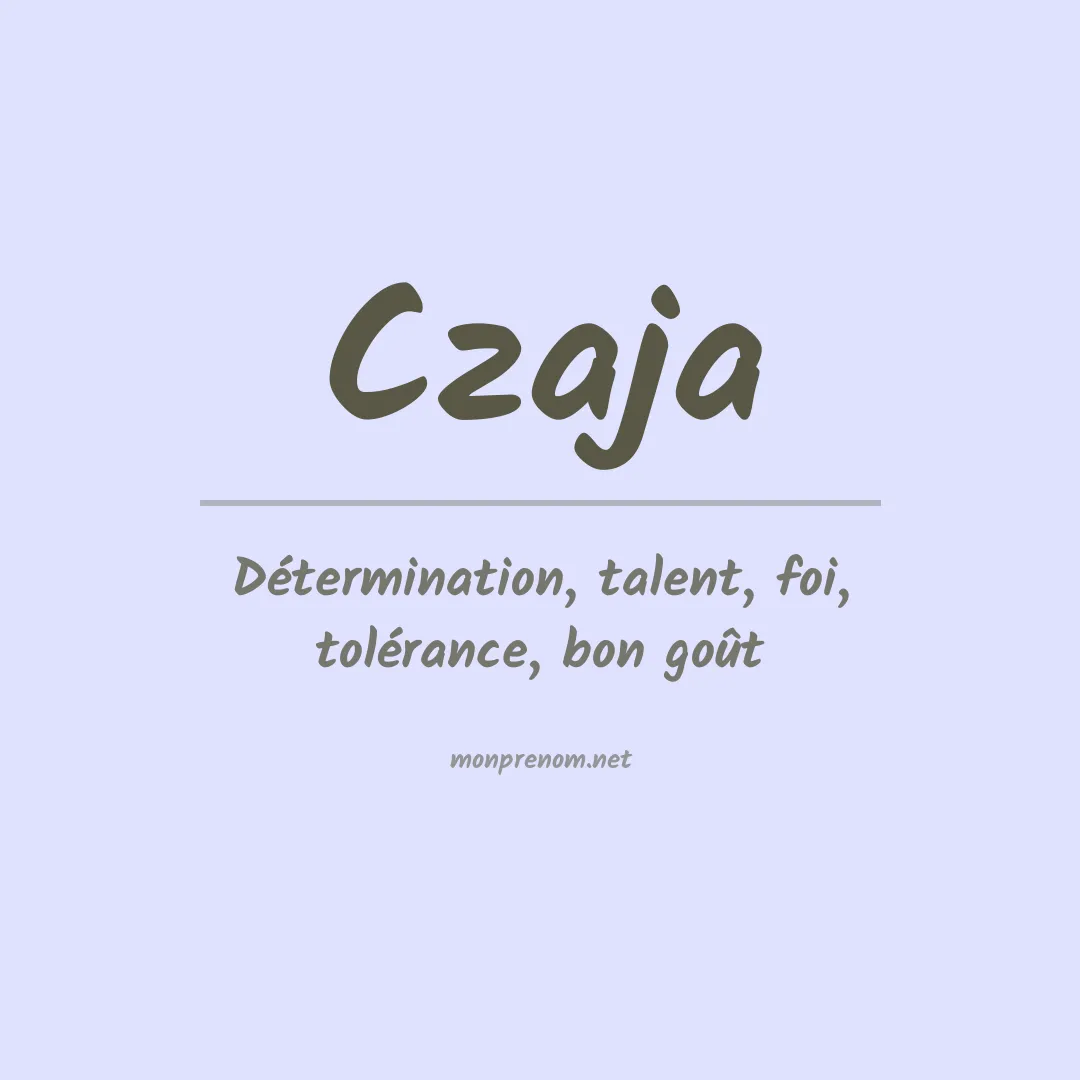 Prénom Czaja