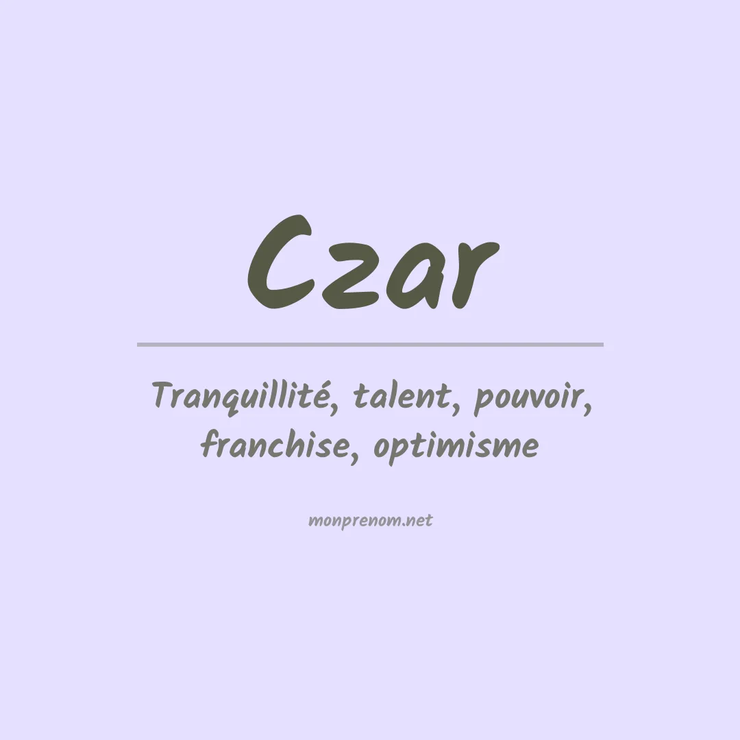Prénom Czar