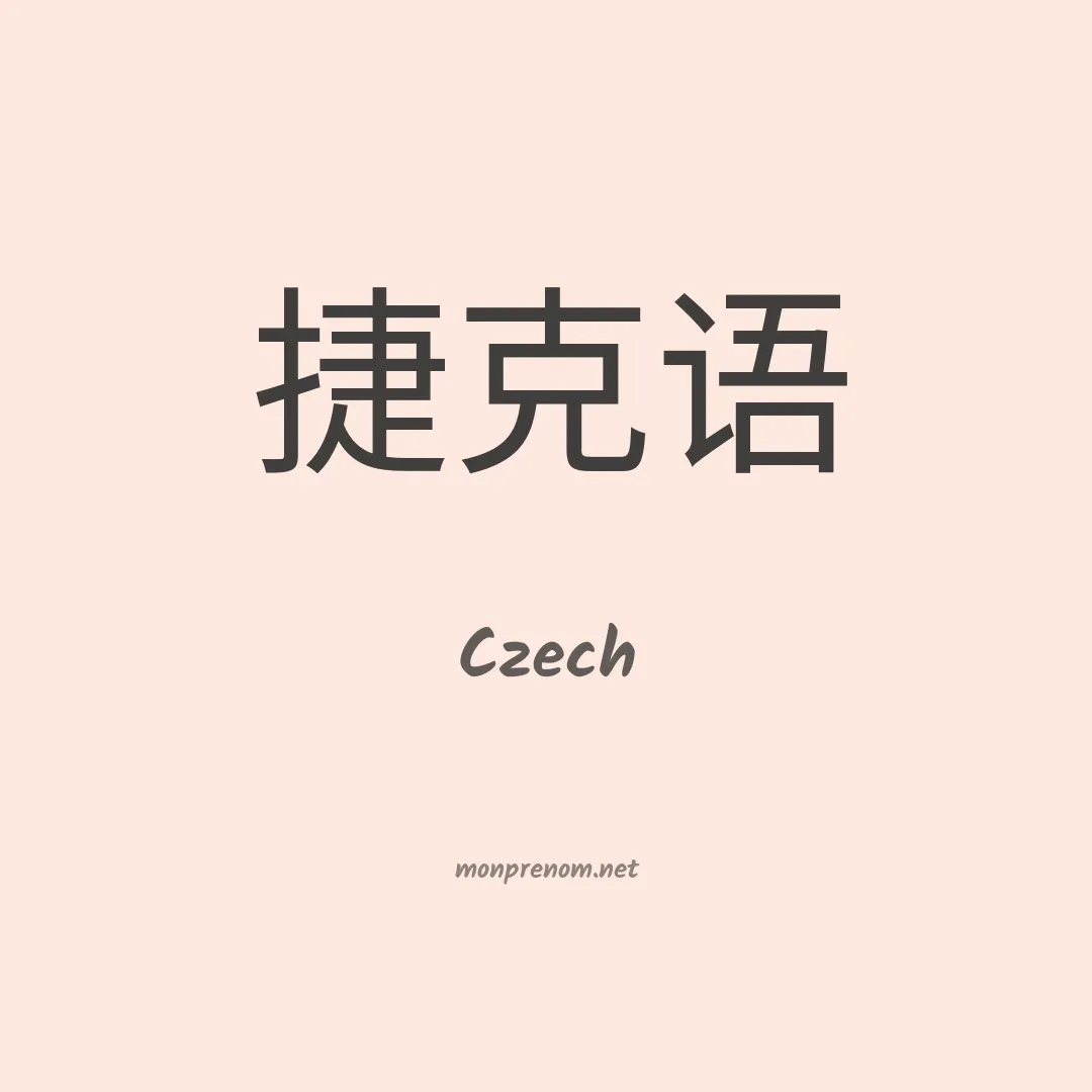 Czech en chinois