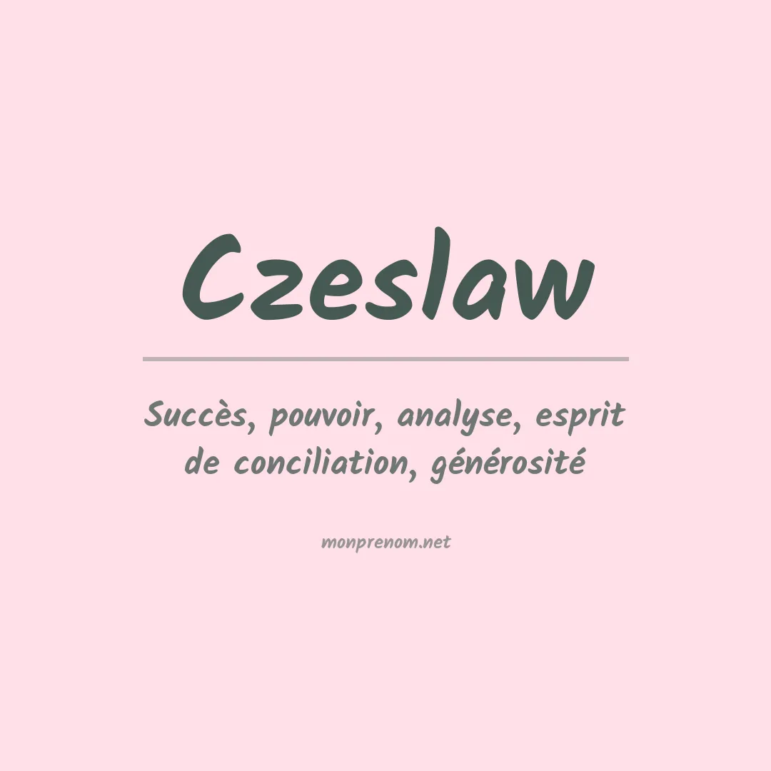Prénom Czeslaw