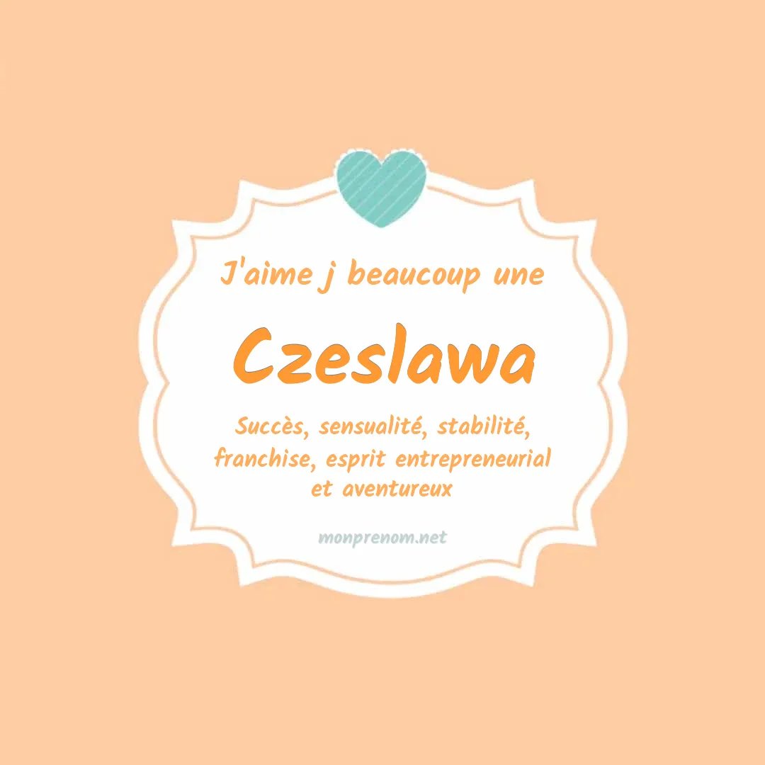 J'aime beaucoup Czeslawa