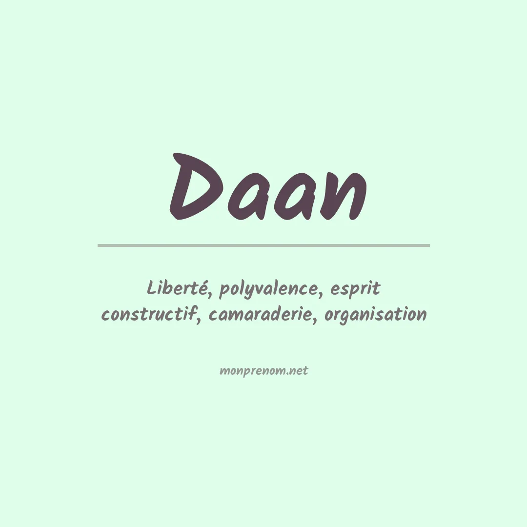 Signification du prénom Daan