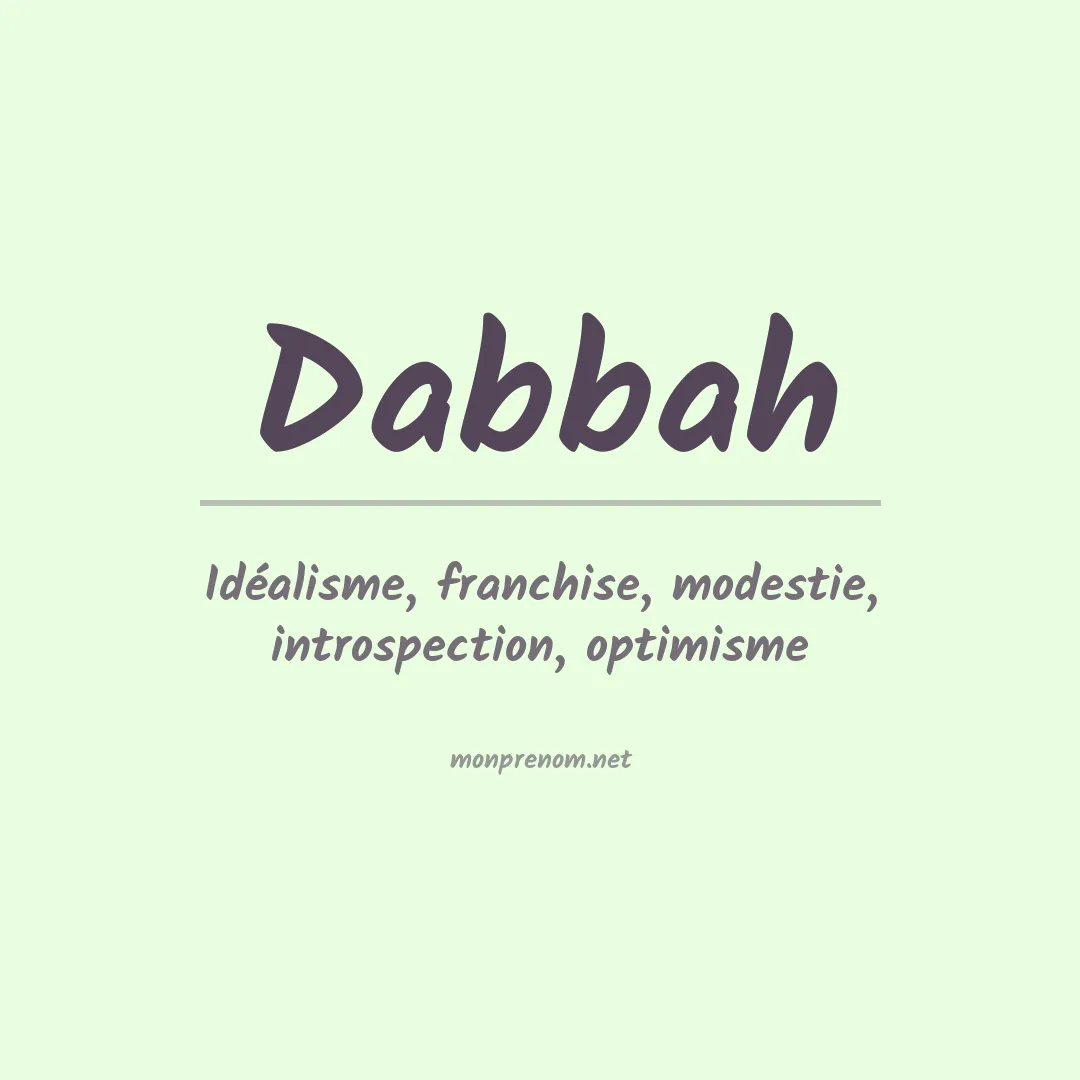 Prénom Dabbah